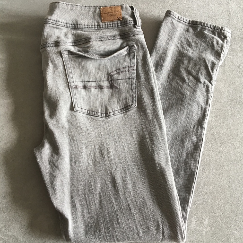 American Eagle Gray Skinny Jeans Size 12 Regular